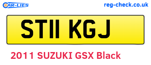 ST11KGJ are the vehicle registration plates.