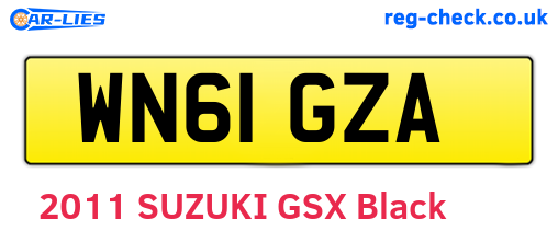 WN61GZA are the vehicle registration plates.