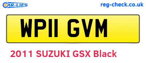 WP11GVM are the vehicle registration plates.