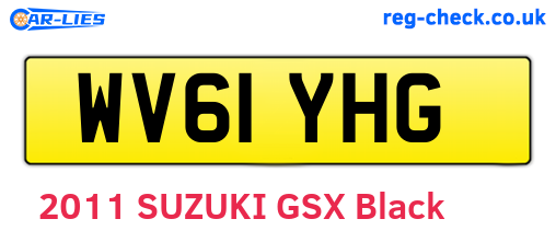 WV61YHG are the vehicle registration plates.