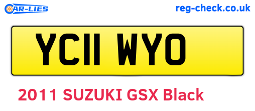 YC11WYO are the vehicle registration plates.