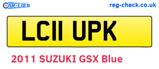 LC11UPK are the vehicle registration plates.