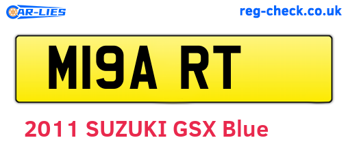 M19ART are the vehicle registration plates.
