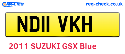ND11VKH are the vehicle registration plates.