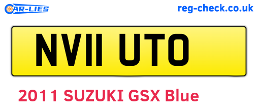 NV11UTO are the vehicle registration plates.