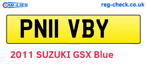 PN11VBY are the vehicle registration plates.