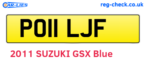 PO11LJF are the vehicle registration plates.