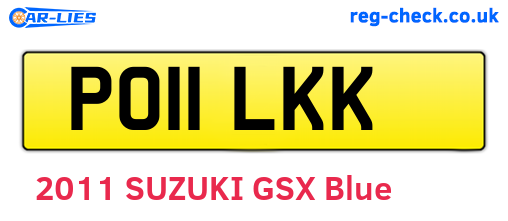 PO11LKK are the vehicle registration plates.