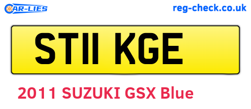 ST11KGE are the vehicle registration plates.