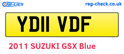 YD11VDF are the vehicle registration plates.