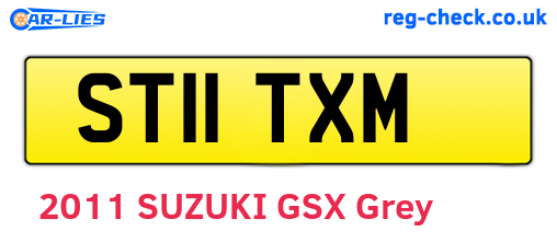 ST11TXM are the vehicle registration plates.