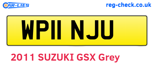 WP11NJU are the vehicle registration plates.