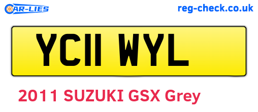 YC11WYL are the vehicle registration plates.