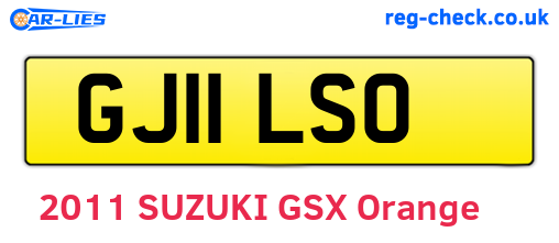 GJ11LSO are the vehicle registration plates.
