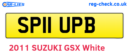 SP11UPB are the vehicle registration plates.