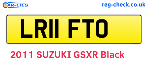 LR11FTO are the vehicle registration plates.