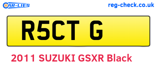 R5CTG are the vehicle registration plates.