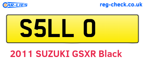 S5LLO are the vehicle registration plates.