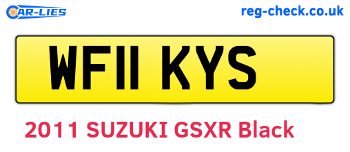 WF11KYS are the vehicle registration plates.