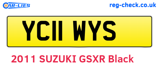 YC11WYS are the vehicle registration plates.