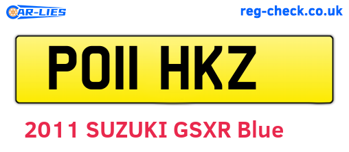 PO11HKZ are the vehicle registration plates.