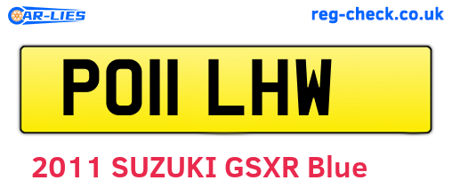 PO11LHW are the vehicle registration plates.