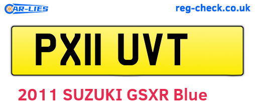 PX11UVT are the vehicle registration plates.