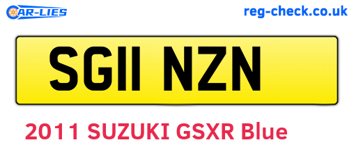 SG11NZN are the vehicle registration plates.