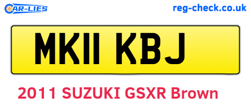 MK11KBJ are the vehicle registration plates.