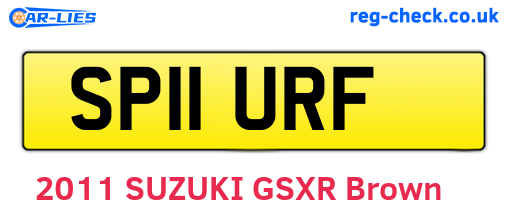 SP11URF are the vehicle registration plates.