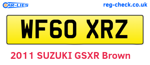 WF60XRZ are the vehicle registration plates.