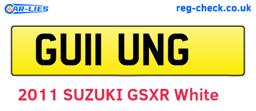 GU11UNG are the vehicle registration plates.