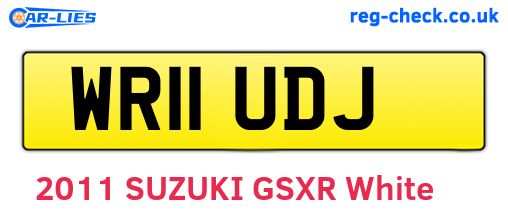 WR11UDJ are the vehicle registration plates.