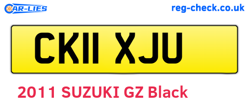 CK11XJU are the vehicle registration plates.