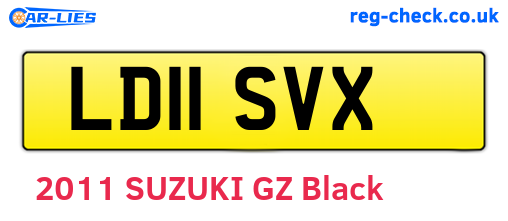 LD11SVX are the vehicle registration plates.