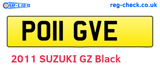 PO11GVE are the vehicle registration plates.