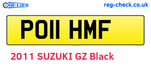 PO11HMF are the vehicle registration plates.