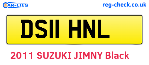 DS11HNL are the vehicle registration plates.