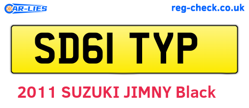 SD61TYP are the vehicle registration plates.
