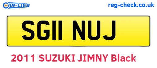 SG11NUJ are the vehicle registration plates.