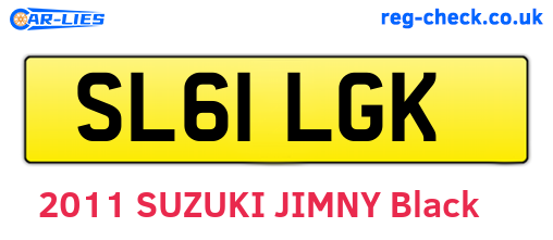 SL61LGK are the vehicle registration plates.