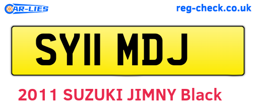 SY11MDJ are the vehicle registration plates.