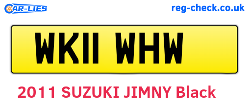WK11WHW are the vehicle registration plates.