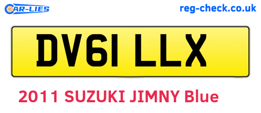DV61LLX are the vehicle registration plates.