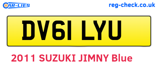 DV61LYU are the vehicle registration plates.