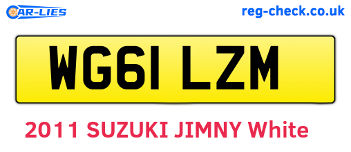 WG61LZM are the vehicle registration plates.