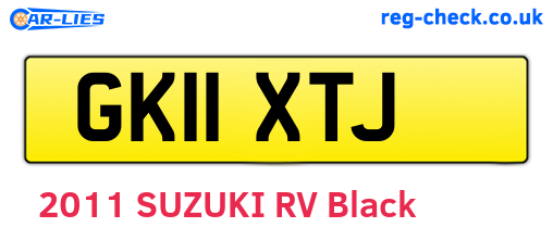GK11XTJ are the vehicle registration plates.