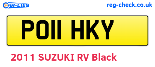 PO11HKY are the vehicle registration plates.