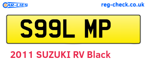 S99LMP are the vehicle registration plates.