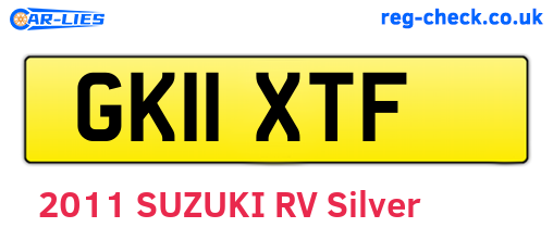 GK11XTF are the vehicle registration plates.